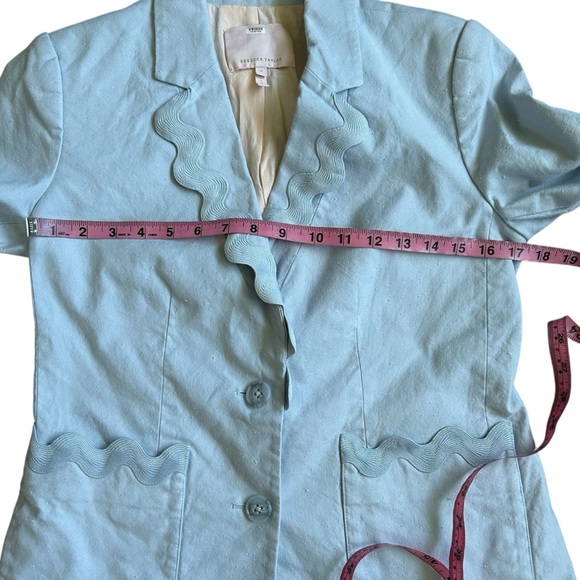 Rebecca Taylor NYC Blue Slub Blazer - Picture 7 of 11